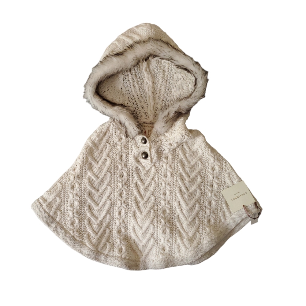 NWT Cynthia Rowley Cable Knit Shawl